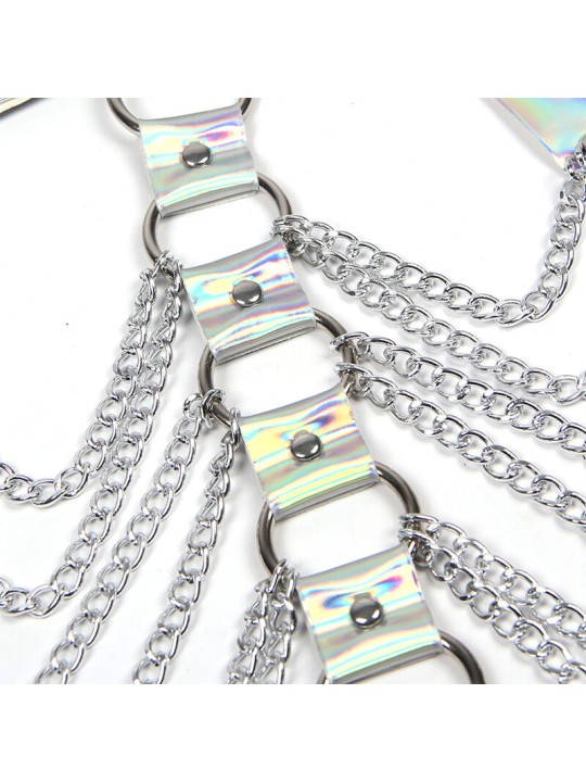 SUBBLIME 953737 ARNES DE PECHO CON ANILLOS Y CADENAS PLATA TALLA UNICA