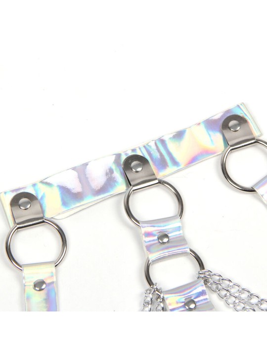 SUBBLIME 953737 ARNES DE PECHO CON ANILLOS Y CADENAS PLATA TALLA UNICA