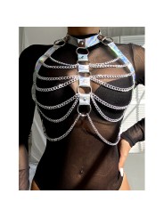 SUBBLIME 953737 ARNES DE PECHO CON ANILLOS Y CADENAS PLATA TALLA UNICA