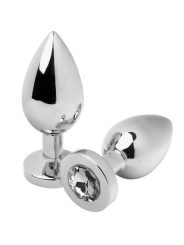 METAL HARD ANAL PLUG DIAMOND TRANSPARENTE SMALL 571CM