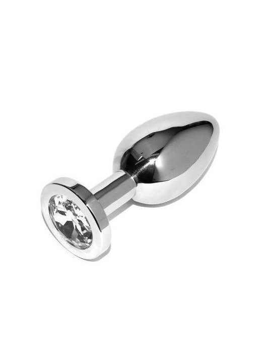 METAL HARD ANAL PLUG DIAMOND TRANSPARENTE SMALL 571CM