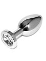 METAL HARD ANAL PLUG DIAMOND TRANSPARENTE SMALL 571CM