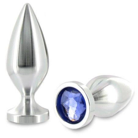 METAL HARD ANAL PLUG ALIMINUM COLOR CRISTAL PEQUENO 571 CM