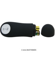 PRETTY LOVE PLUG ANAL SILICONA FORMA PENE Y 12 MODOS VIBRACION NEGRO