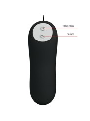 PRETTY LOVE PLUG ANAL SILICONA 12 MODOS VIBRACION NEGRO