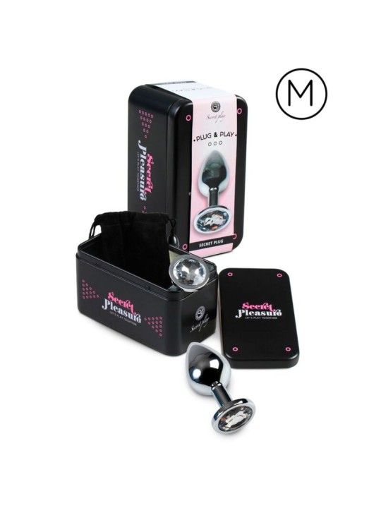 SECRETPLAY PLUG ANAL ALUMINIO TRANSPARENTE 7 CM