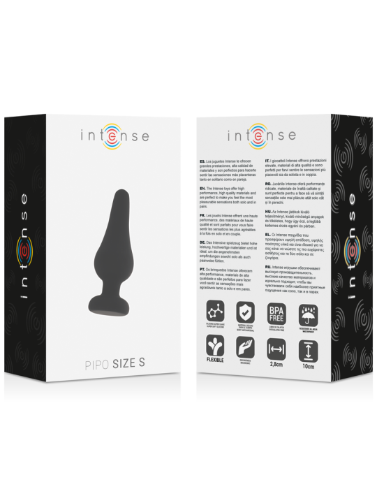 INTENSE ANAL PLUG PIPO S SILICONE NEGRO 98 CM
