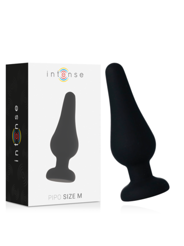 INTENSE ANAL PLUG PIPO M SILICONE NEGRO 11 CM