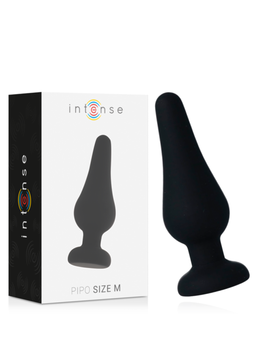 INTENSE ANAL PLUG PIPO M SILICONE NEGRO 11 CM
