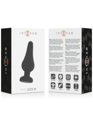 INTENSE ANAL PLUG PIPO M SILICONE NEGRO 11 CM