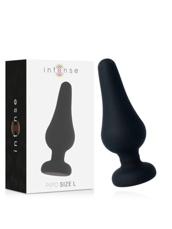 INTENSE ANAL PLUG PIPO L SILICONE NEGRO 13 CM