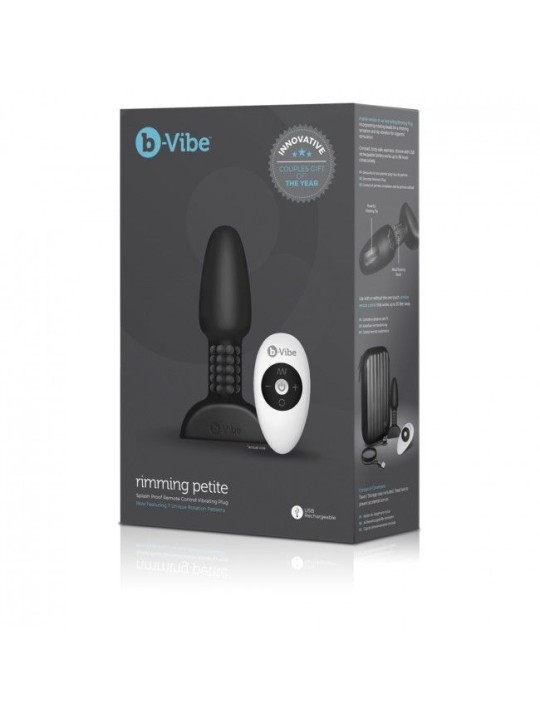 B VIBE RIMMING CONTROL REMOTO ANAL PLUG PETITE NEGRO