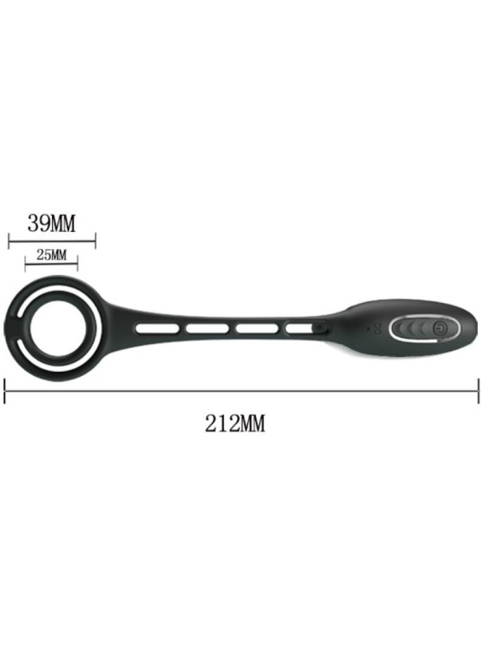 PRETTY LOVE ANILLOS PENE CON PLUG VIBRADOR