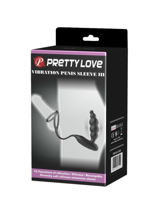 PRETTY LOVE ANILLOS PENE CON PLUG VIBRADOR