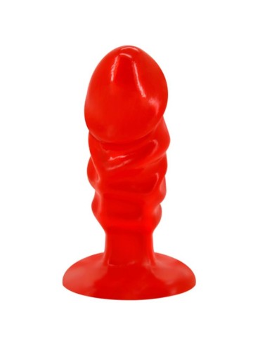 BAILE PLUG ANAL UNISEX CON VENTOSA ROJO