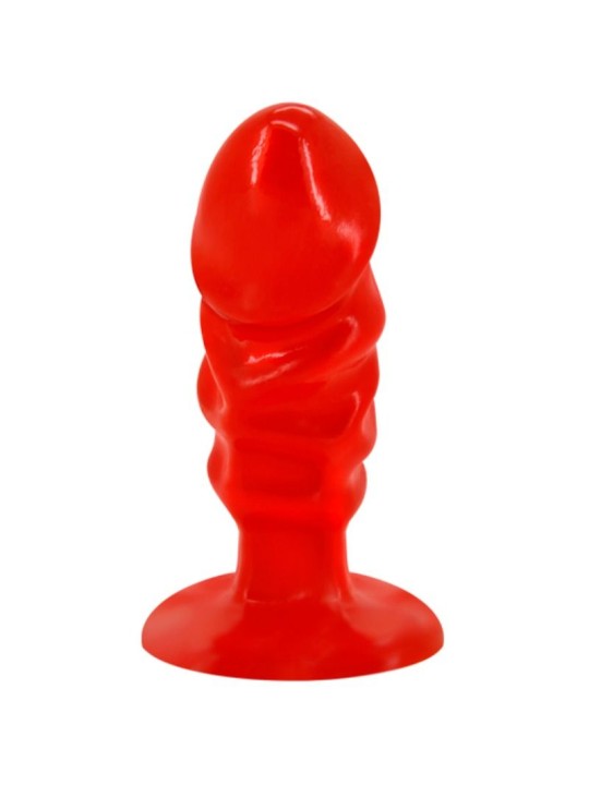 BAILE PLUG ANAL UNISEX CON VENTOSA ROJO