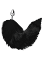 DARKNESS PLUG ANAL SILVER 8 CM CON COLA NEGRO