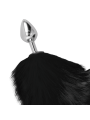 DARKNESS PLUG ANAL SILVER 8 CM CON COLA NEGRO