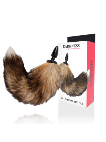 DARKNESS COLA NATURAL CON PLUG ANAL SILICONA 10 CM