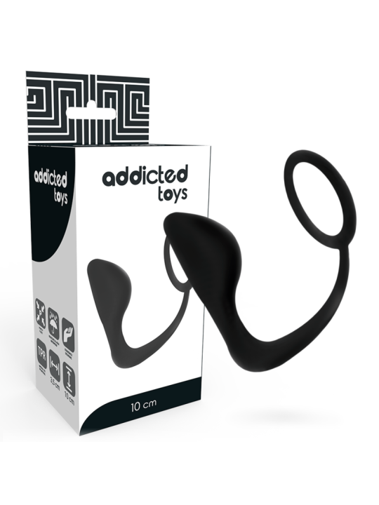 ADDICTED TOYS PLUG ANAL CON ANILLO PENE NEGRO