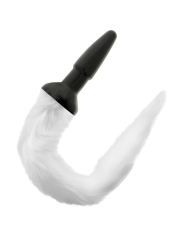 DARKNESS PLUG ANAL SILICONA CON COLA BLANCA