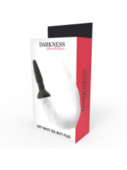 DARKNESS PLUG ANAL SILICONA CON COLA BLANCA