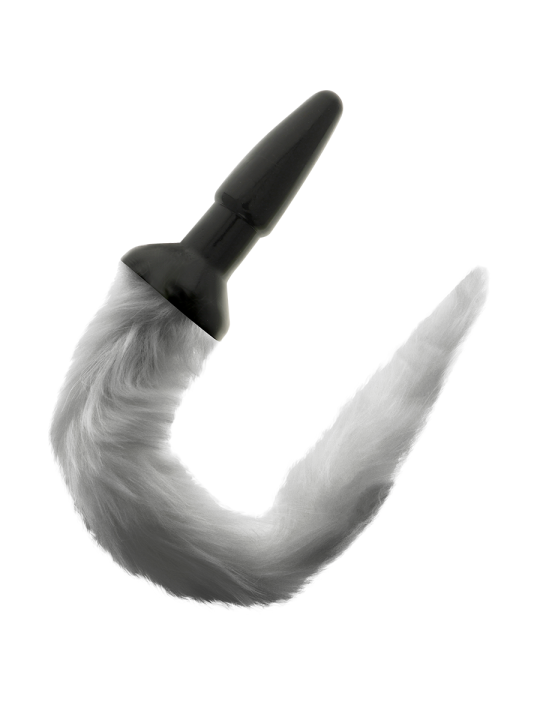 DARKNESS PLUG ANAL SILICONA CON COLA GRIS