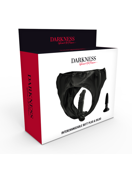 DARKNESS PANTIES CON PLUG Y DILDO INTERCAMBIABLE