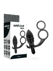 ADDICTED TOYS PLUG ANAL CON ANILLA DOBLE NEGRO