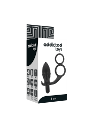 ADDICTED TOYS PLUG ANAL CON ANILLA DOBLE NEGRO