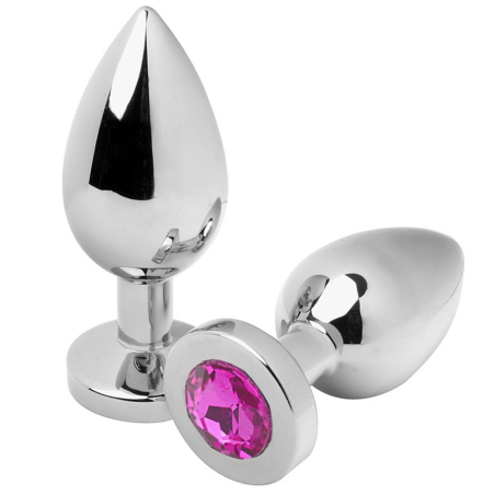 METAL HARD ANAL PLUG DIAMOND ROSA SMALL 571CM