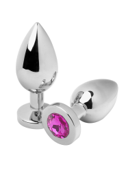METAL HARD ANAL PLUG DIAMOND ROSA MEDIUM 762CM