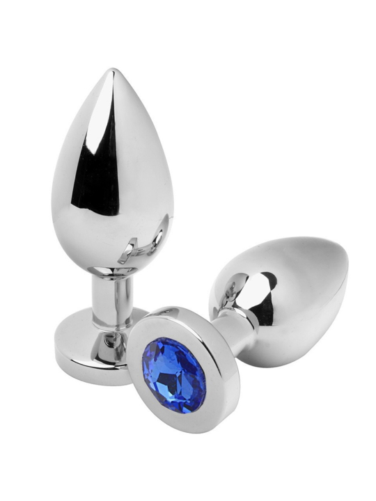METAL HARD ANAL PLUG DIAMOND AZUL MEDIUM 762CM