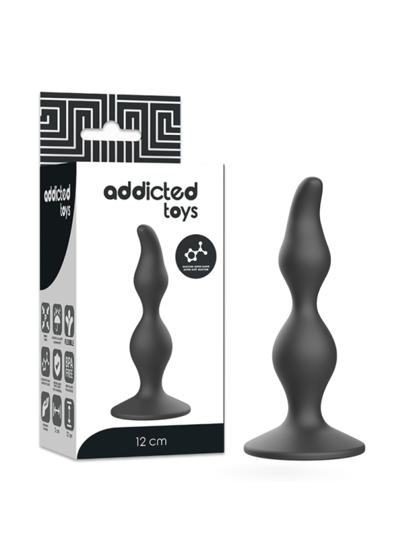 ADDICTED TOYS ANAL SEXUAL PLUG 12 CM NEGRO