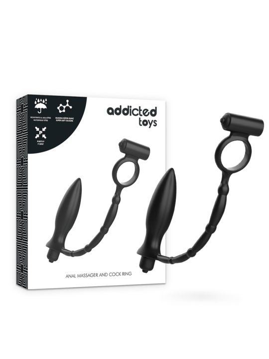 ADDICTED TOYS PLUG ANAL CON ANILLO VIBRADOR
