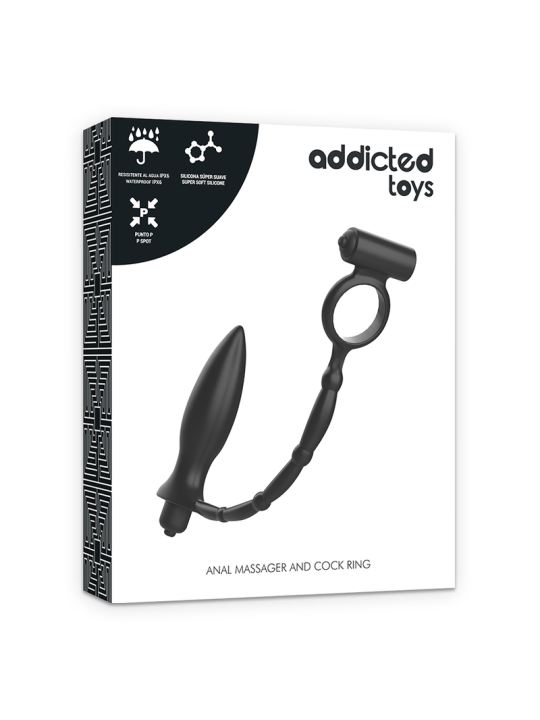 ADDICTED TOYS PLUG ANAL CON ANILLO VIBRADOR