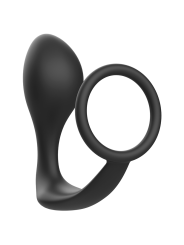 ADDICTED TOYS PLUG ANAL CON ANILLO SILICONA NEGRO