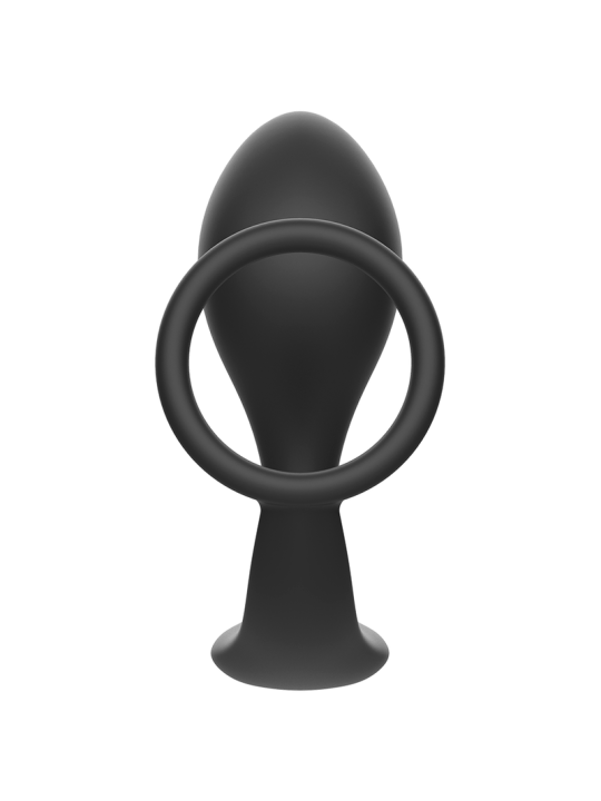 ADDICTED TOYS PLUG ANAL CON ANILLO SILICONA NEGRO