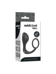 ADDICTED TOYS PLUG ANAL CON ANILLO SILICONA NEGRO