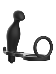 ADDICTED TOYS PLUG ANAL CON ANILLO SILICONA NEGRO 12 CM