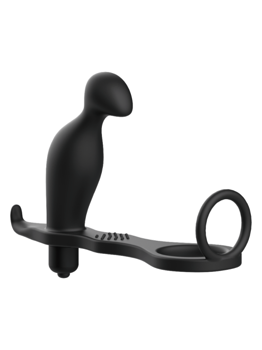 ADDICTED TOYS PLUG ANAL CON ANILLO SILICONA NEGRO 12 CM
