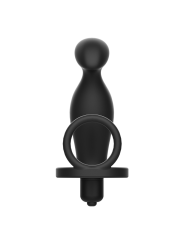 ADDICTED TOYS PLUG ANAL CON ANILLO SILICONA NEGRO 12 CM