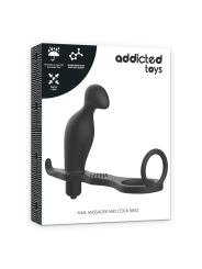 ADDICTED TOYS PLUG ANAL CON ANILLO SILICONA NEGRO 12 CM
