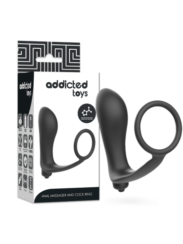 ADDICTED TOYS PLUG ANAL VIBRADOR CON ANILLO PENE