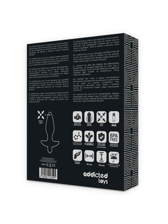 ADDICTED TOYS MASAJEADOR PLUG ANAL CON VIBRACION NEGRO