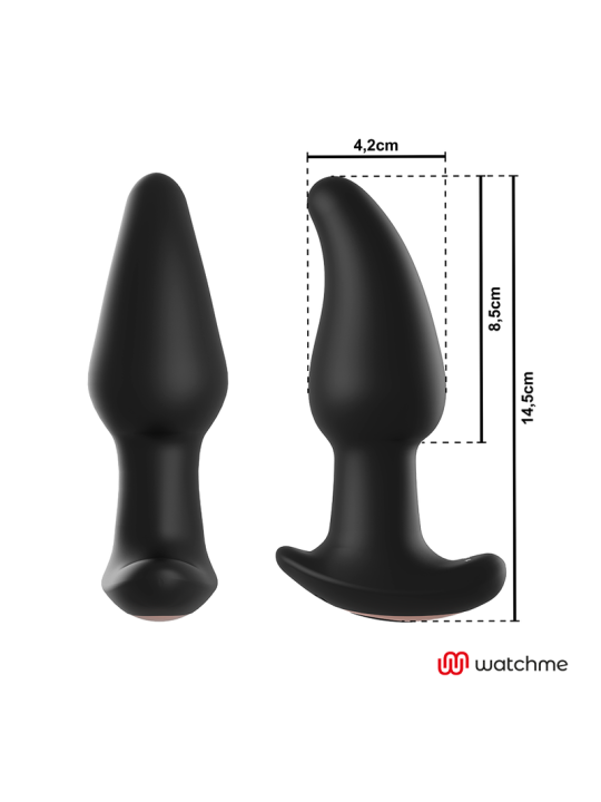 ANBIGUO WATCHME CONTROL REMOTO PLUG ANAL VIBRADOR CON ROTACION DE PERLAS AMADEUS