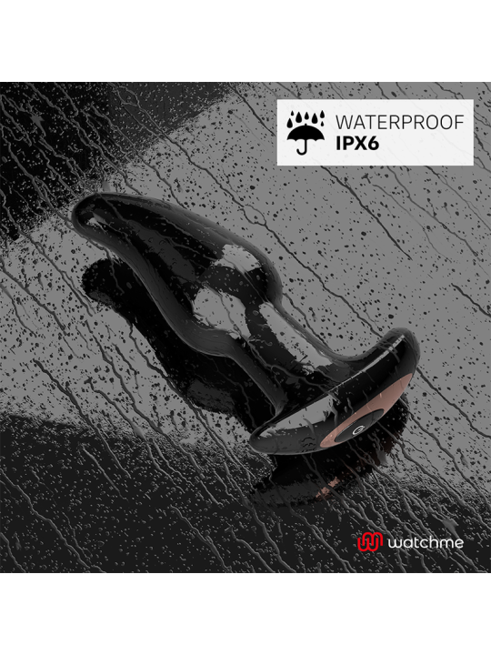 ANBIGUO WATCHME CONTROL REMOTO PLUG ANAL VIBRADOR CON ROTACION DE PERLAS AMADEUS