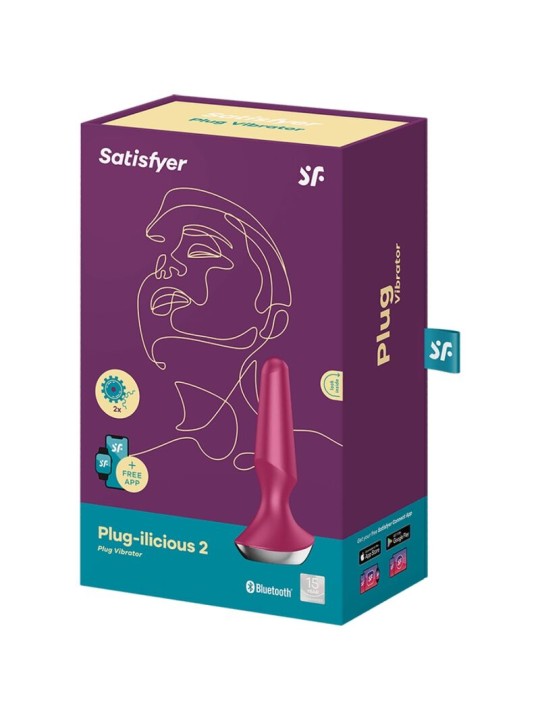 SATISFYER PLUG ILICIOUS 2 PLUG VIBRADOR BERRY