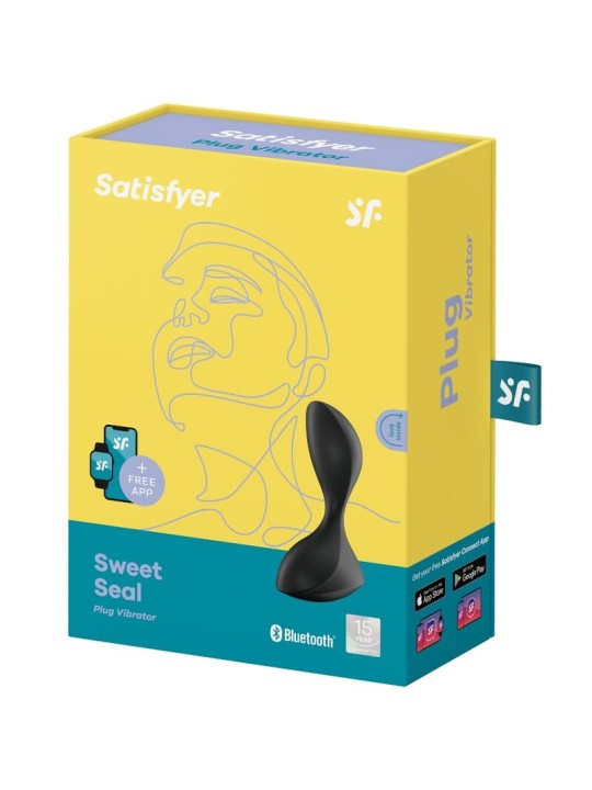 SATISFYER SWEET SEAL PLUG VIBRADOR APP NEGRO