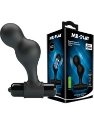 MR PLAY PLUG ANAL VIBRADOR DE SILICONA NEGRO